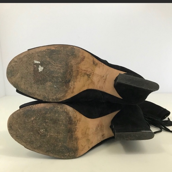 Rebecca Minkoff Black Suede Fringe Boots - Picture 7 of 8